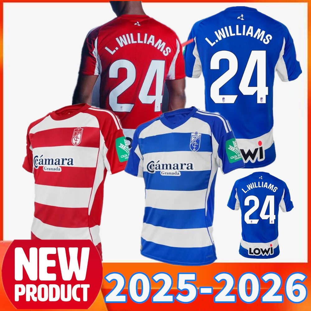 2025 2026 Granada CF Soccer Jerseys 25 26 L.WILLIAMS OSCAR NAASEI S.FAYE RUIZ jersey Home Away Football Shirt MENCamiseta Futbol Shirts uniforms