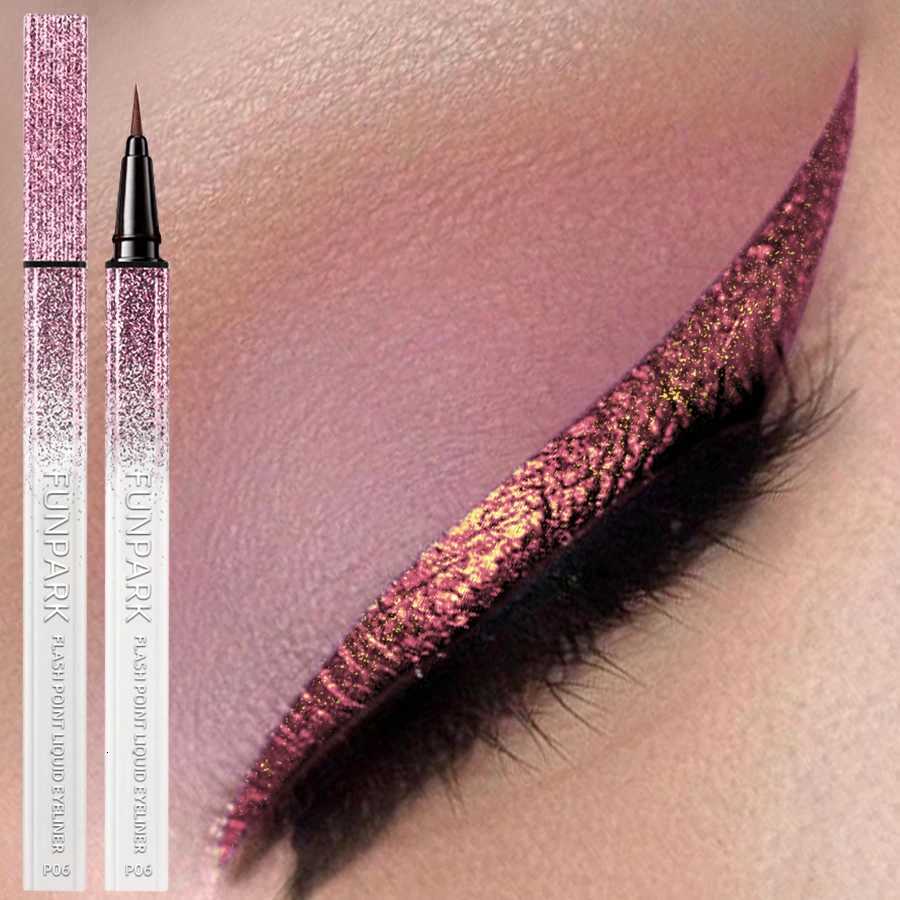 1PC Ultrafne Glitter Pink Eyeliner Waterproof Liquid Korean Makeup for Women Quick Dry Smooth Eye Liner Long Lasting Eye PenL251024