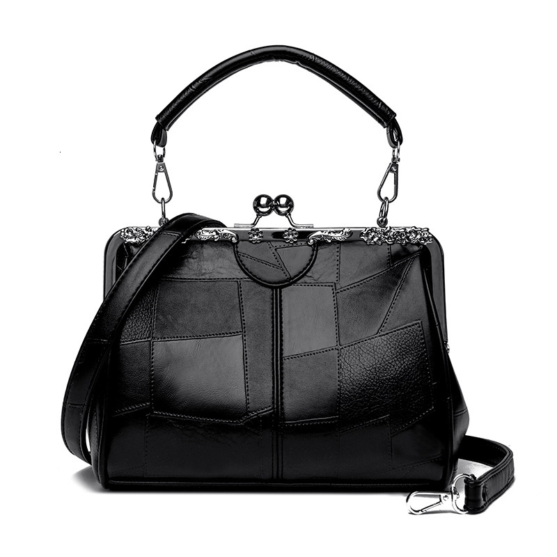 Autumn and winter new women's crossbody bag luxury handbag fresh style designer bag fashionable trend splicing leather women's shoulder bag