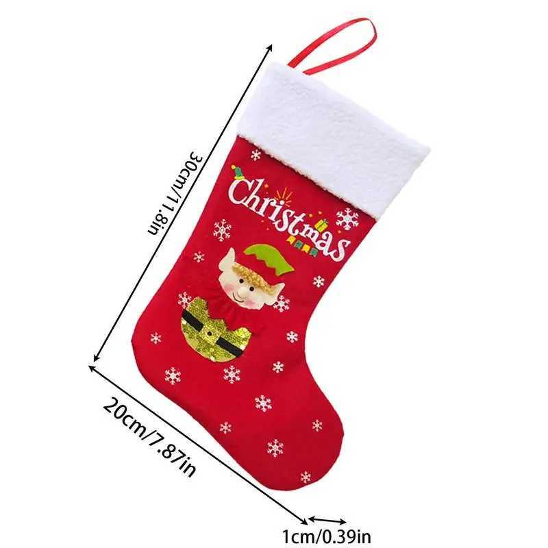 Christmas Stockings Merry Christmas Hanging Sock Rustic Christmas Stockings Hung Xmas Tree New Year Holiday Decoration J251024