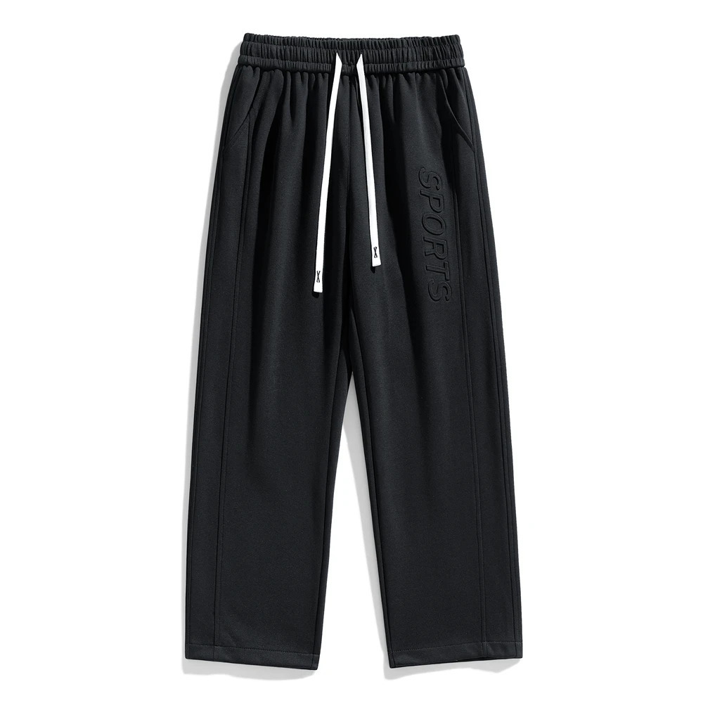 2025 AutumnWinter 190 Tall Mens Trousers 3D Letter Extralong Trouser Length 115cm Elastic Waist Casual Sportswear Pants 251020