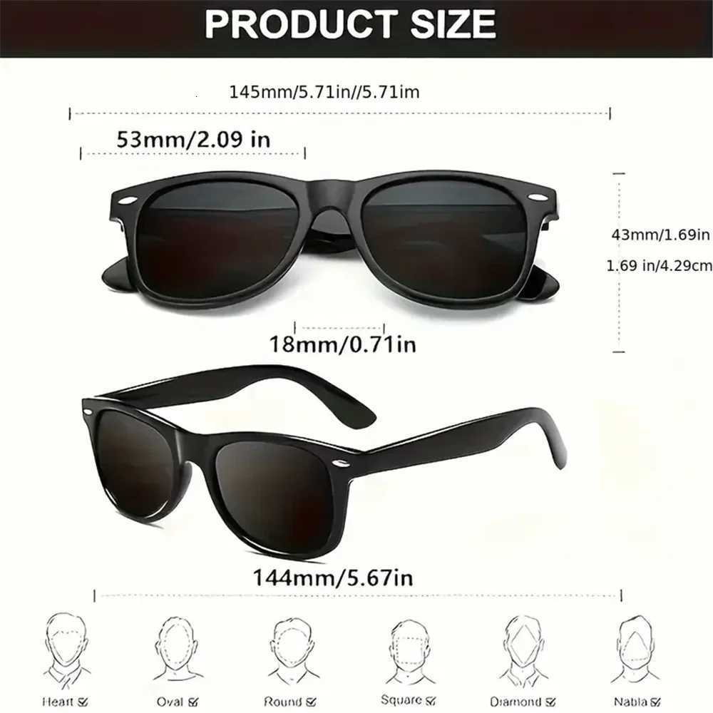 3PCS Classic Black Square Fashion Glasses with Bolt Decoration For Party Photography Wedding Birthday Graduation HikingT251024