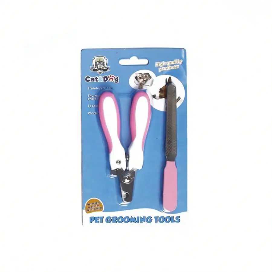 Pet Nail Clippers Set for Small Dogs Cats TeddyIncludes File Paw Cleaner Random Color Safe Easy Nail Trimming for Pets Z20251024