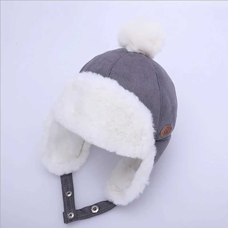 Winter Thickened Baby Lei Feng Hats New Cute Solid Warm Ear Protection Hat Boys Girls Snapback Caps Autumn Kid Fishing Hat 6M4YL251024
