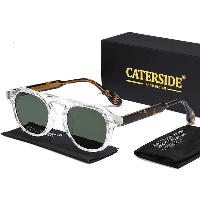 CATERSIDE Vintage Round Sunglasses Men Punk Core Insert Temples Sun Glasses for Women Travel Party Shopping Fashion EyeywearT251024