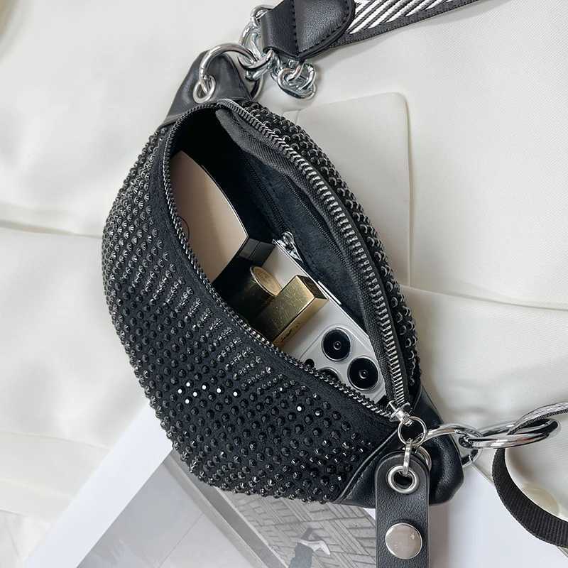 Fashion Leather Female Belt Bag Ladies Diamond Fanny pack Hip pack Designer Woman Shoulder Crossbody Chest Bags Chain Waist BagsL251024