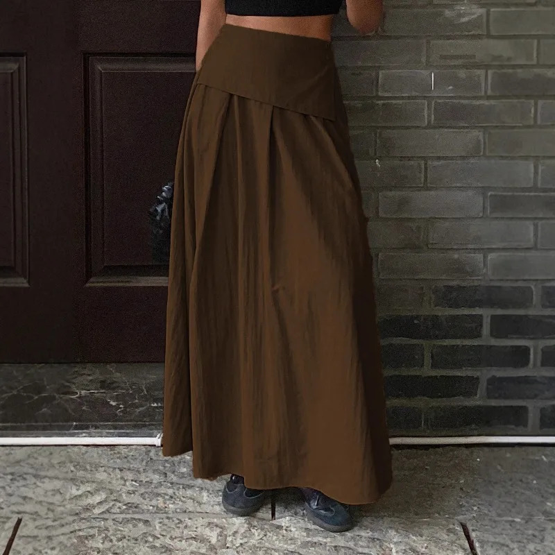 Autumn Women Solid Slim Fishtail Skirt Spring In Elegant Fashion High Waist Fold Skirts Lady Causal Street Short Dress Sexy 251017