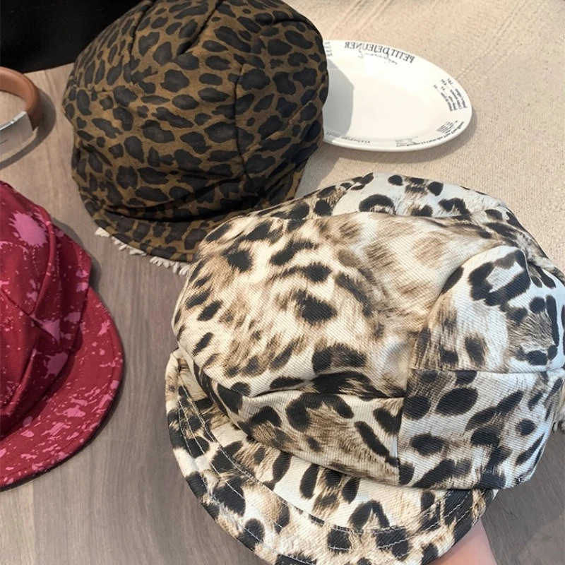 Irregular Ink Splashing Print Berets for Women Spring and Autumn Travel Versatile Casual Show Face Small Retro sboy Hat 251023