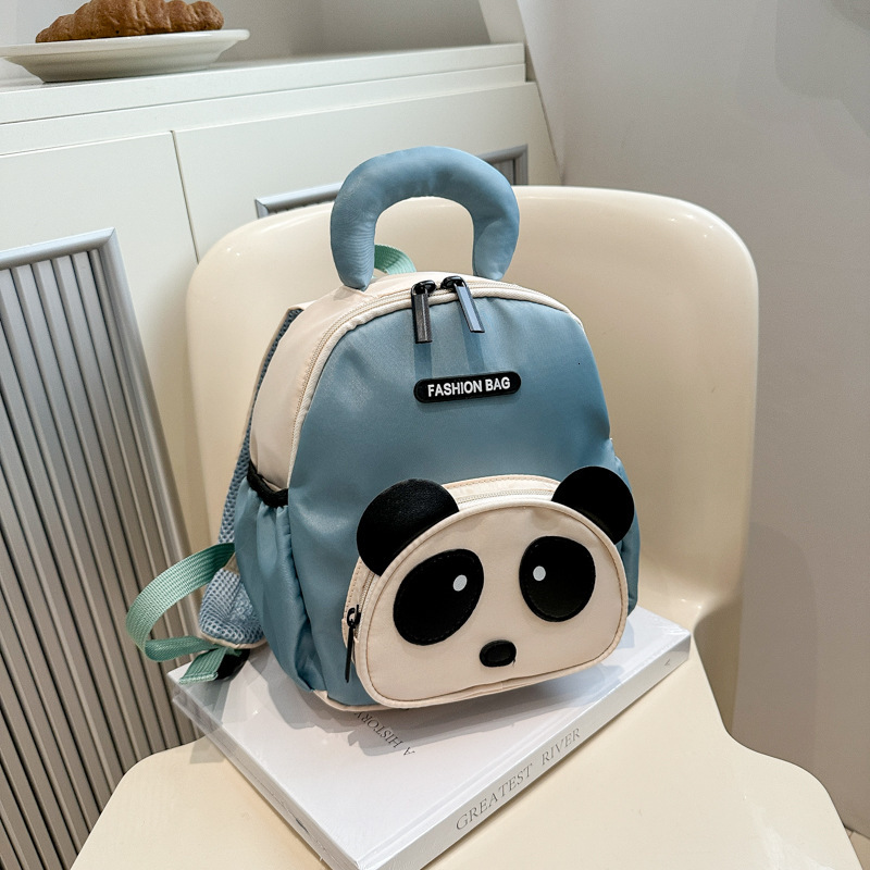 New designer small backpack cartoon cute panda children's backpack suitable for boys and girls outdoor backpacks