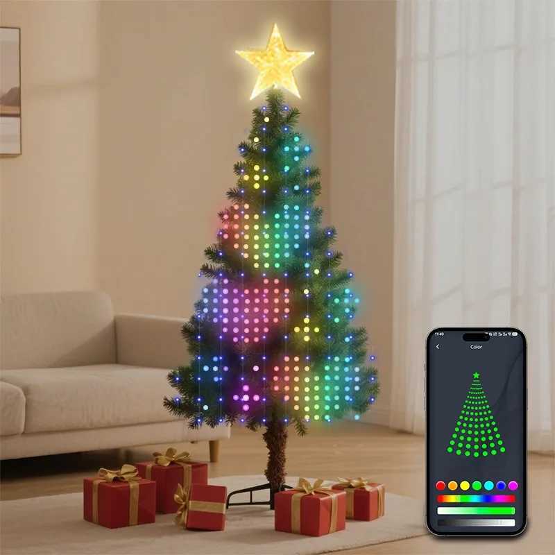 Christmas Tree Lights APP Controlled DIY 16 Million Colors Plug in Christmas Lights for Tree Outdoor Indoor Xmas Decor Z251024 - view 7