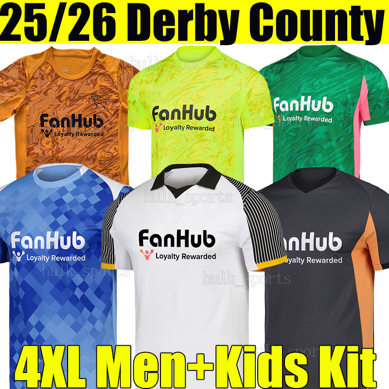 4XL 25/26 Derby County MORRIS Soccer Jerseys BREWSTER ADAMS WEIMANN CLARK ELDER AGYEMANG JACKSON SANDERSON OZOH FORSYTH BATTH men kids kits socks sets football shirt