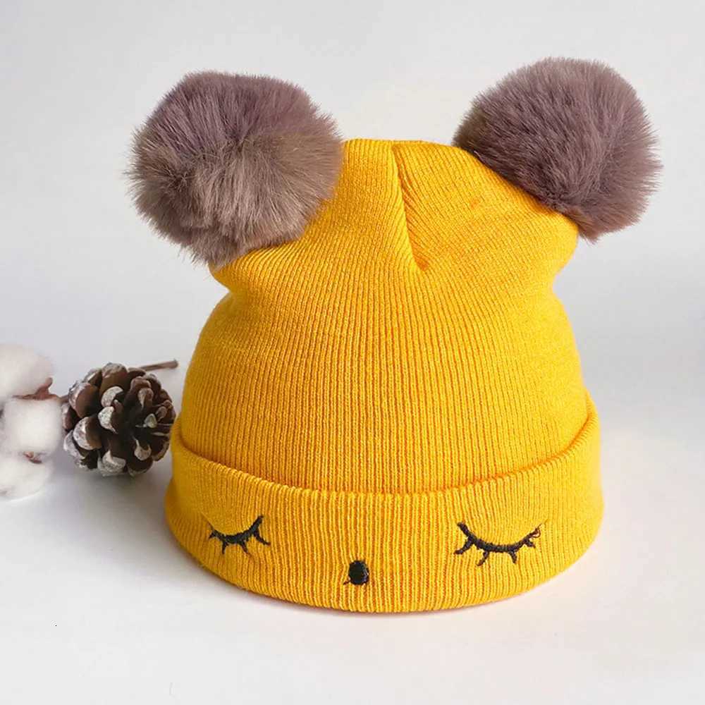 Childrens Cap Baby Hat Toddler Knitted Crochet Beanie Caps Boys Girls Cute Winter Warm Hats For Kids 03 YearsL251024