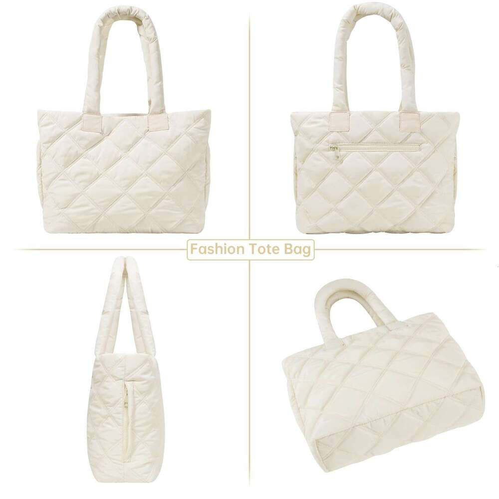 New Quilted Women's Zipper Handbag Down Work Shoulder Bag