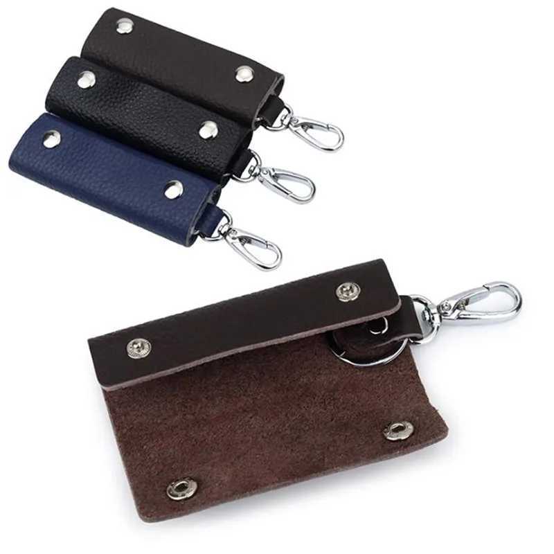 Men Housekeeper Genuine Leather Keychain Key Holder Fashion Portable Zipper Key Pouch Bag Multifunctional Organizer Pouch Z251023