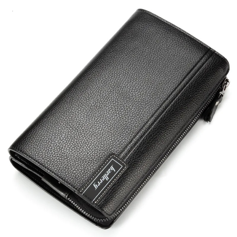 Baellerry Large Capacity Phone Pocket Men Wallets Handbag Card Holder Zipper Male Passport Case Mens Purses 251014