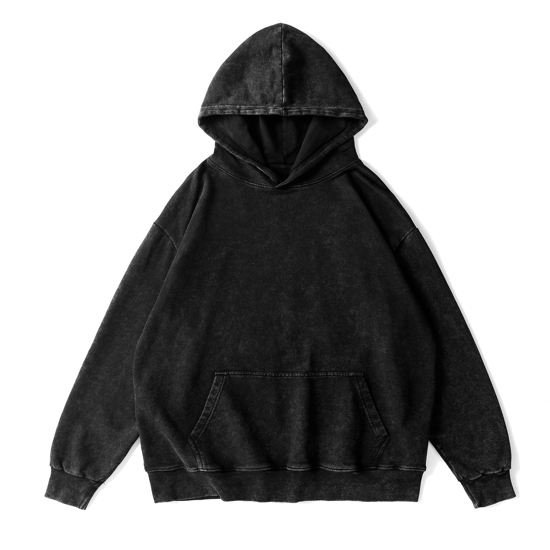 350g 80% Cotton Vintage Hooded Sweatshirt Designer Hoodie Jacket Tracksuit Men Polo Veste Coat Drop Shoulder Retro Washed Large Terry Hoodie Oversize