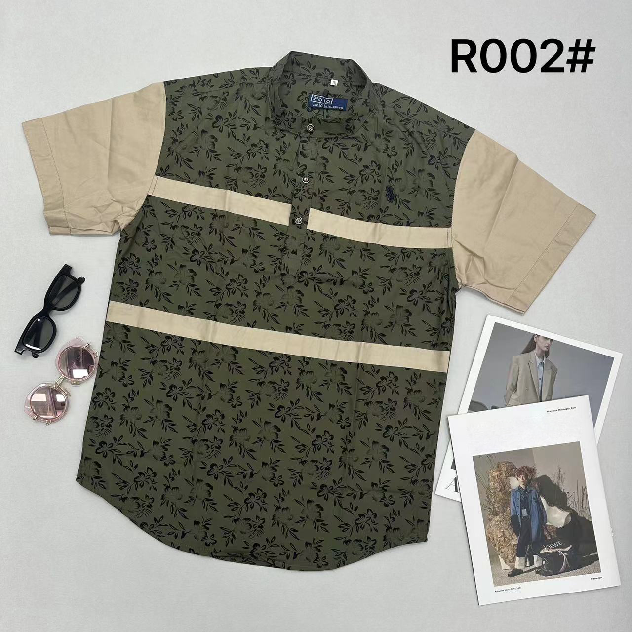 Men's Loose Fit Printed Cotton Shirt - 100% Cotton, Breathable & Casual, Stylish Printed Design for Daily & Vacation Wear(R002) - NO24