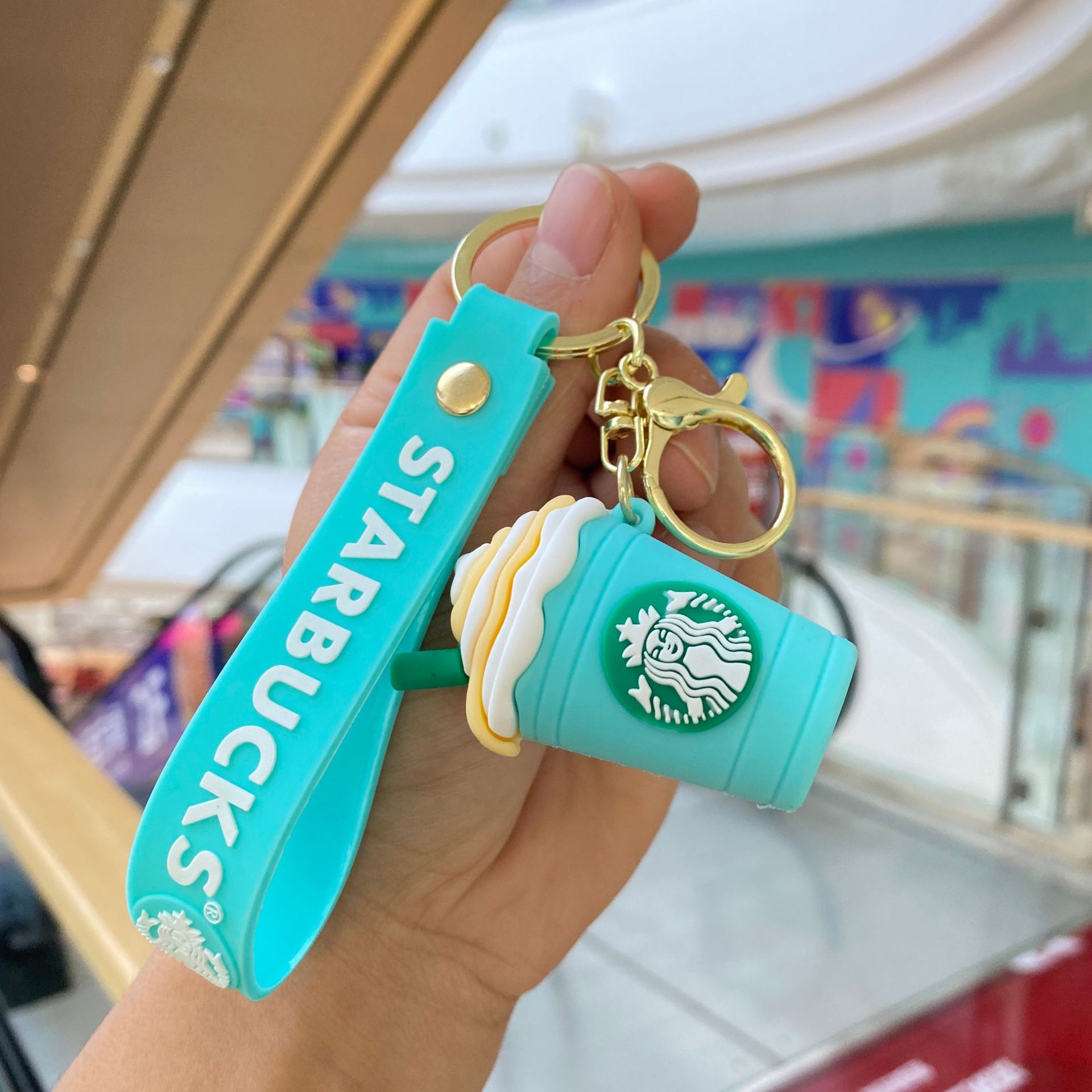 New Starbucks Keychain Milk Tea Cup Plush Charm Car & Bag Accessory Claw Machine Small Gift for party