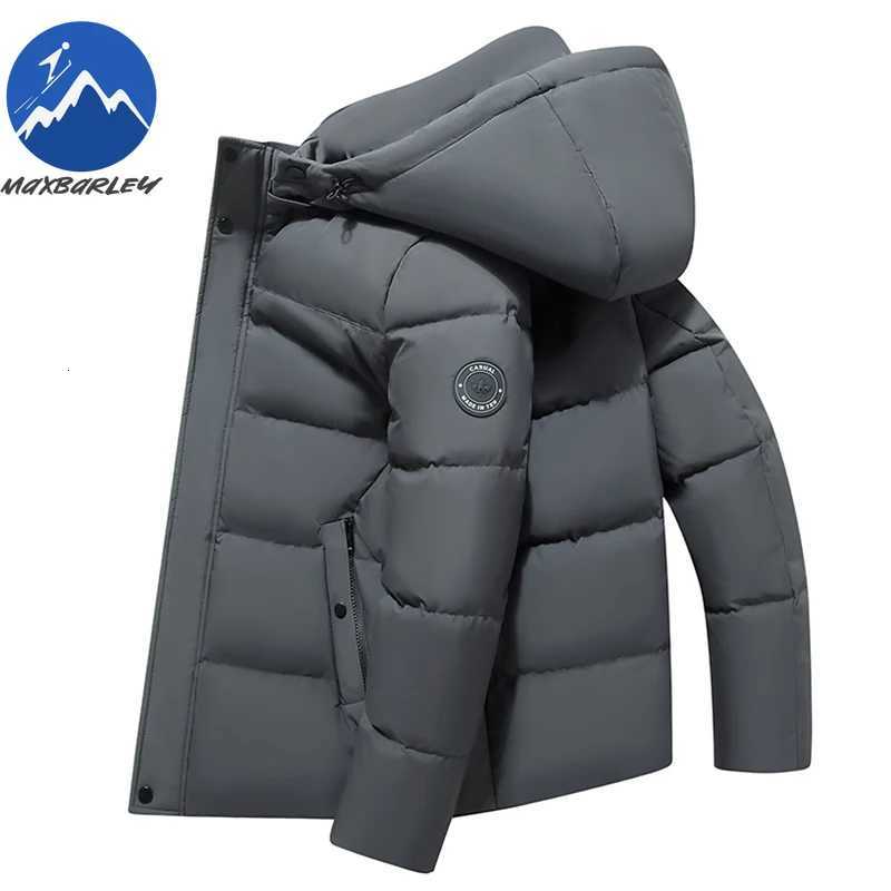 Maxbarley New Down Jacket Men Winter Outdoor Ski Thicken Warm Parka Coat Short Style Casual Daily Detachable Hood Puffer Jacket Z251024