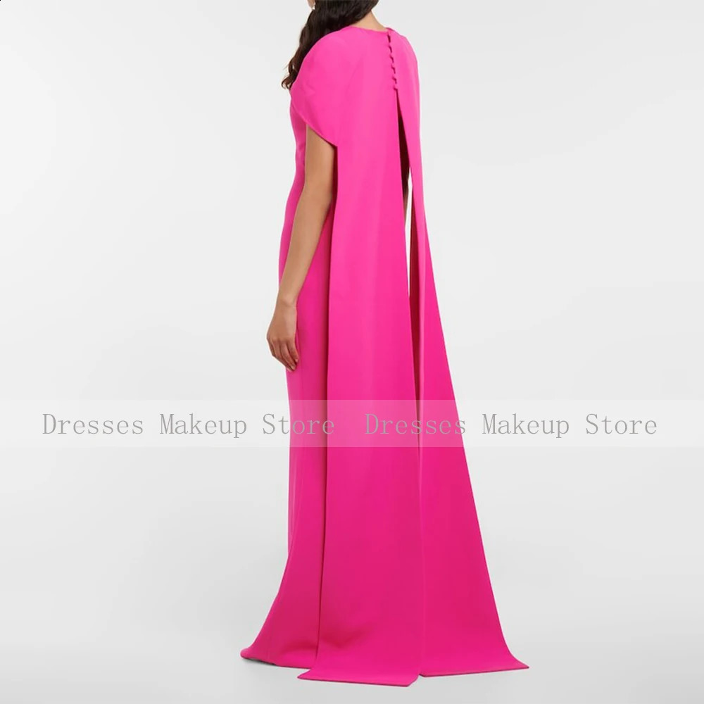 Pink Formal Evening Dresses MermaidTrumpet O Neck Elegant Wedding Guest Gowns Long CrissCross Watteau Train Prom Dress 251023