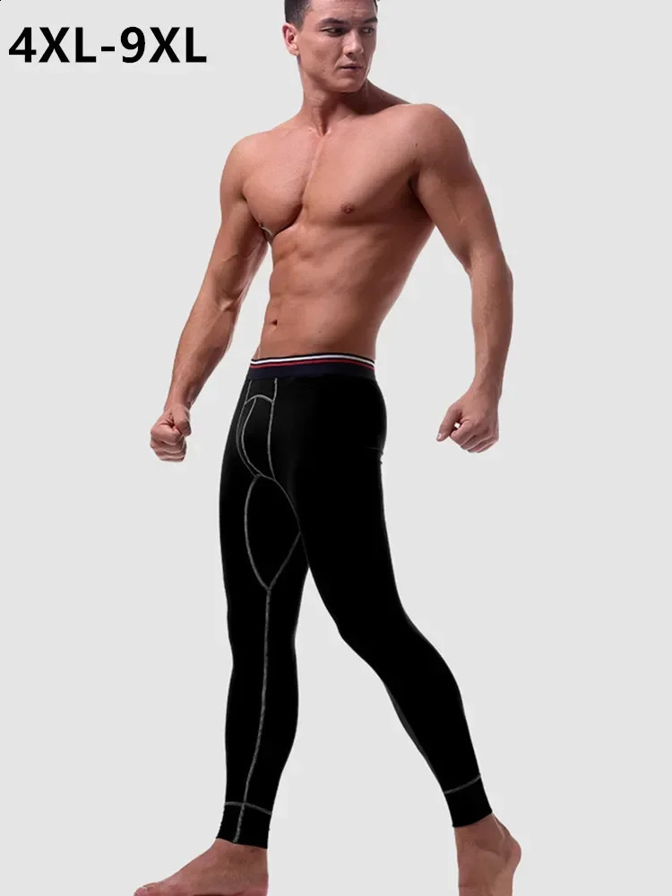 Mens Long Johns Cotton Underwear Plus Size 5XL 6XL 7XL 8XL 9XL 150KG Warm Slim Leggings Skinny Boxer Autumn Winter Render Pants 251018