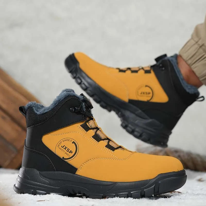 2025 Rotating Button Work Boots Men PunctureProof Men Safety Boots Protective Shoes Indestructible Security Steel Toe Shoes 251021