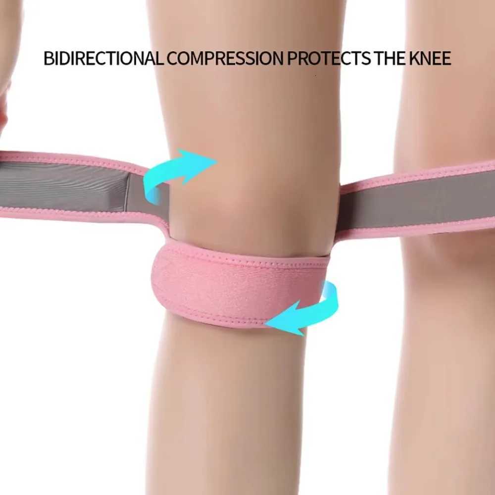 12Pcs Adjustable Sports Kneepad Double Patellar Knee Patella Tendon Support Strap Brace Pad ProtectorOpen Knee Wrap Strap BandW251024