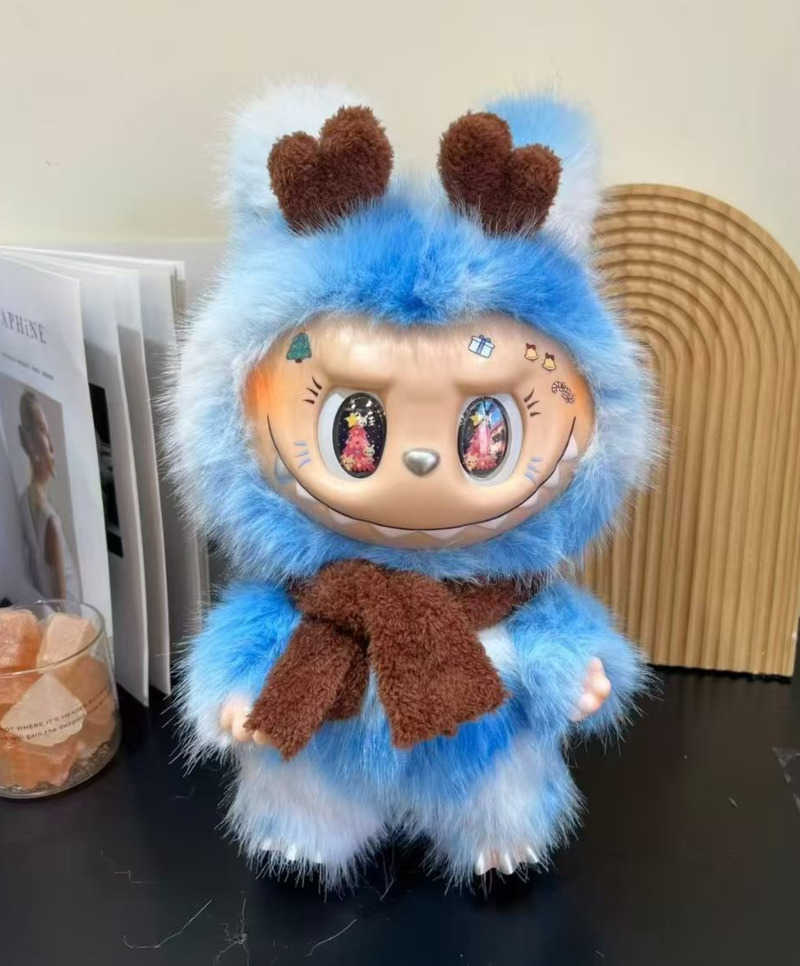 Labubu Christmas Edition 38cm Bubble Modified Toy Trendy Labubu Archangel Plush Doll Toy L251024