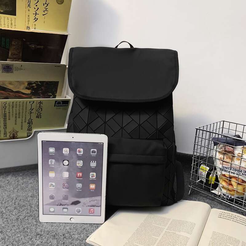Quilted For Men College Student Travel Commute Laptop Bag Fashionable Large Capacity Backpack High Quality