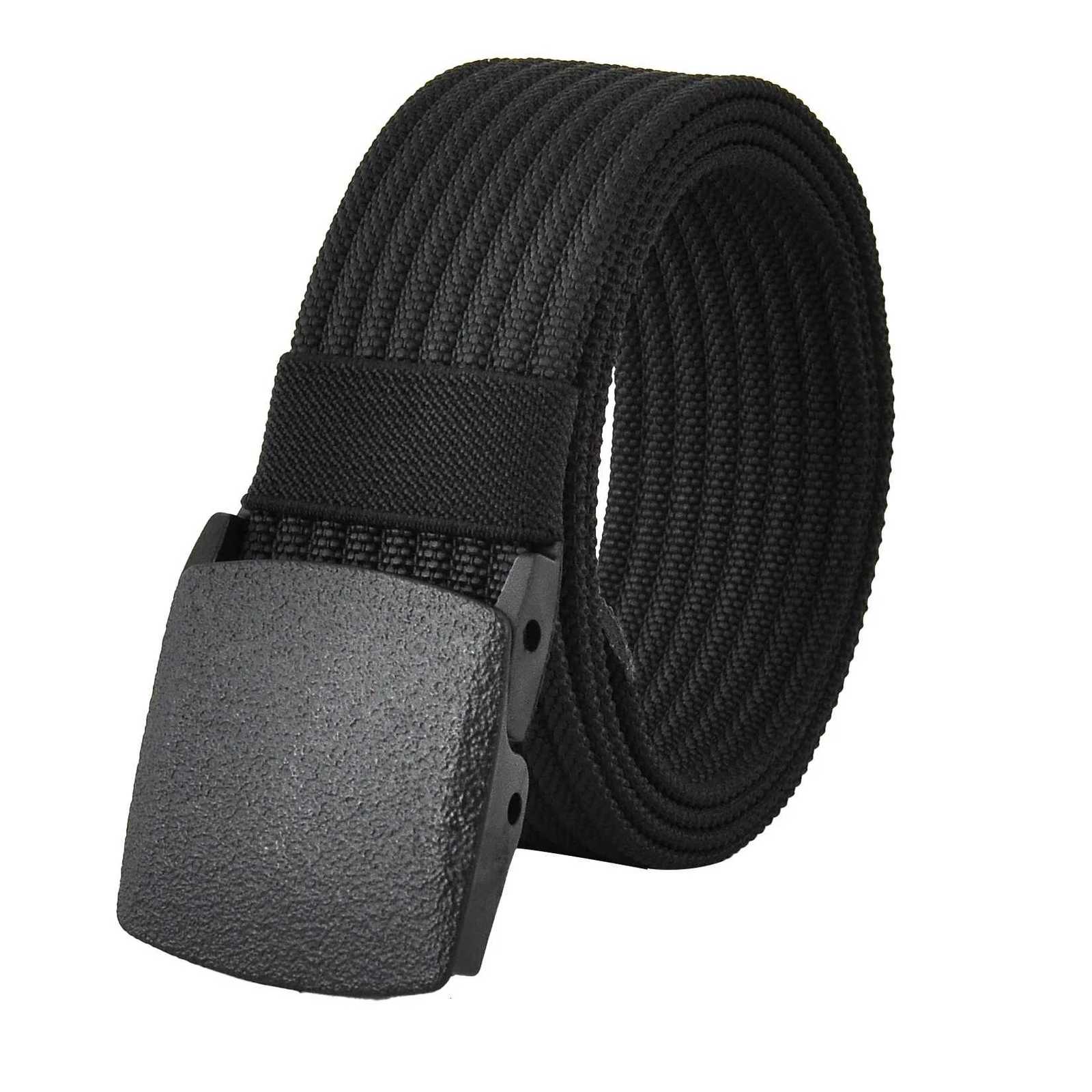 Men Belts Fashion Unisex Jeans Belts Adjustable Belt Men Outdoor Travel Tactical Waist Belt with Plastic Buckle for Pants 120cm W251024