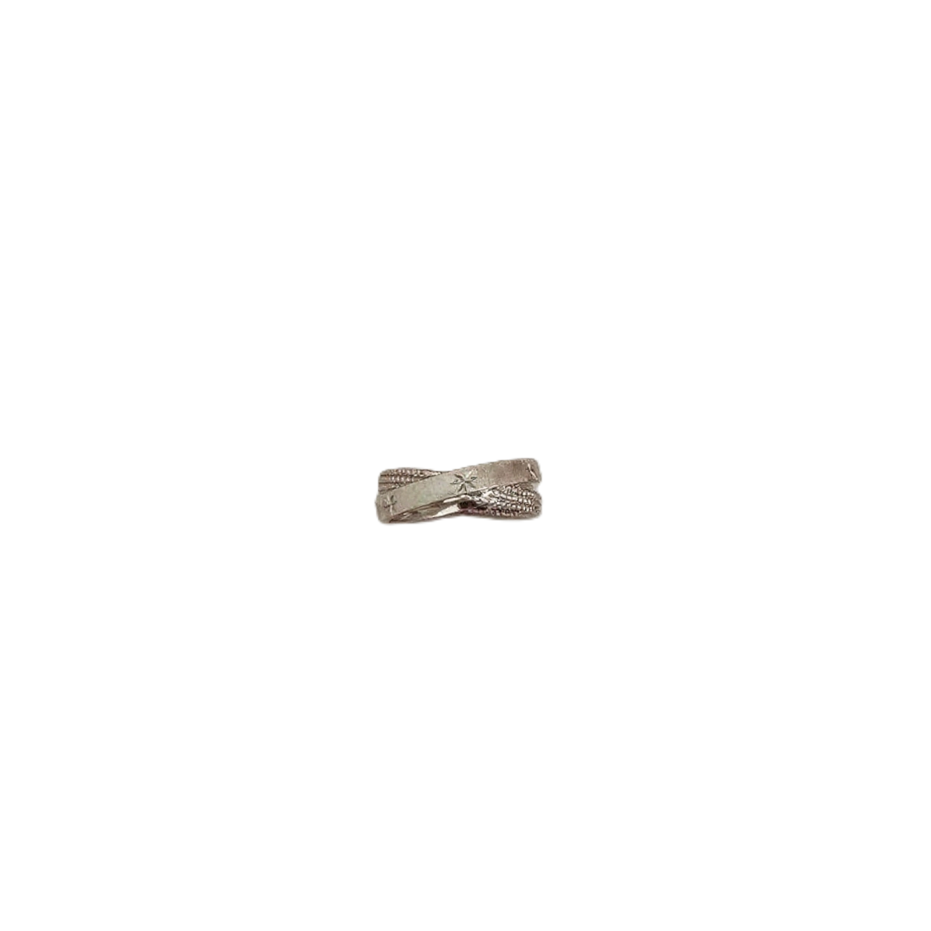 TaiYang New Mercury Double Ring, Sparkling Celestial Wish Jewelry, Gold Plated Copper & Zirconia Minimalist Stacking Gift