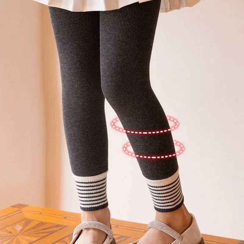 Winter Warm Children Girls Leggings Thick Padded Simple Solid Pants Kids Girl Plus Velvet Pants Children Trousers 115 YearsT251024
