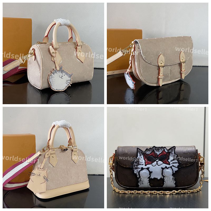 top quality grace coddington catogram woman handbag genuine leather designer escape shoulder bag top handle with strap crossbody bag