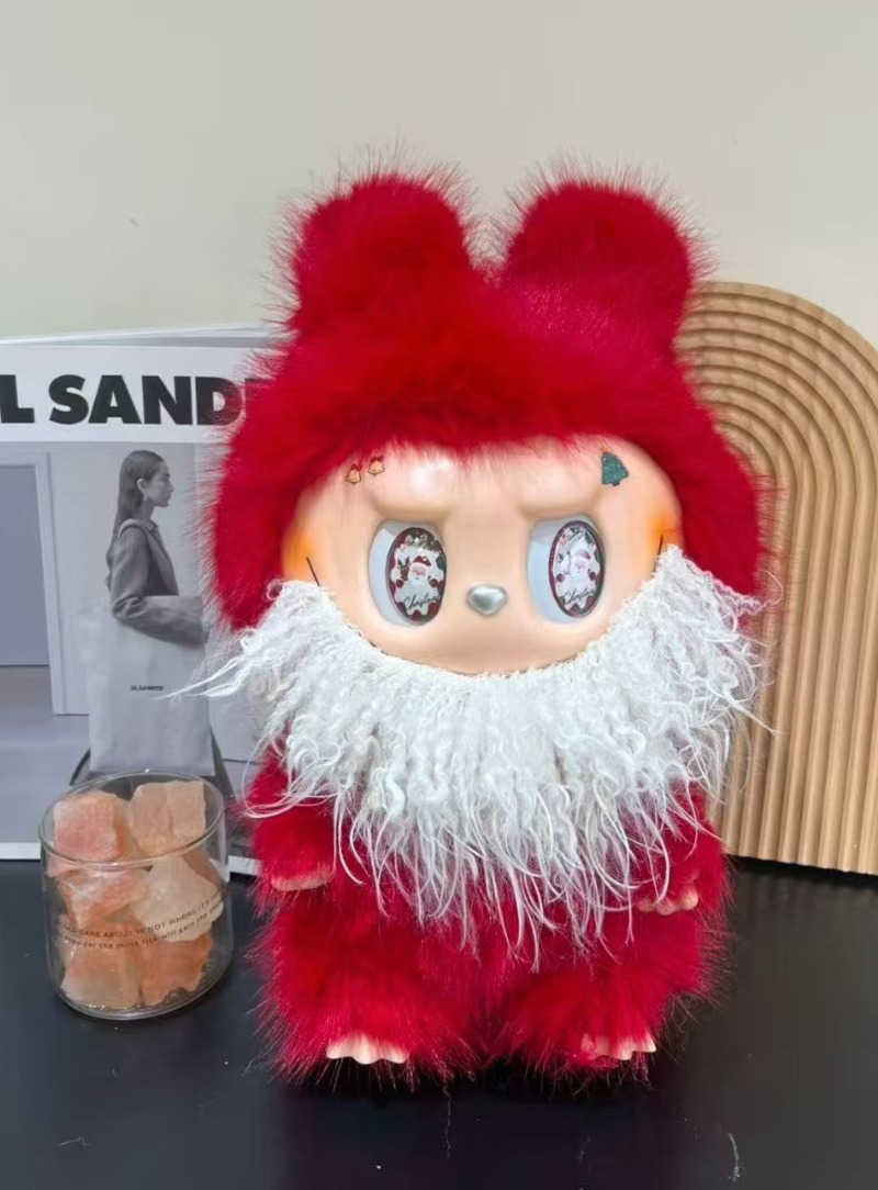 Labubu Christmas Edition 38cm Bubble Modified Toy Trendy Labubu Archangel Plush Doll Toy L251024