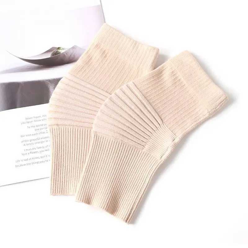 1Pair Autumn Winter Cashmere Warm Knee Support Protector High Elastic Knitted Bandage kneepad for Women Cycling Knee Warmer PadW251024