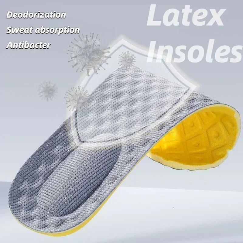 Latex Memory Foam Insoles for Sports Soft Foot Support Shoe Pads High Elastic Orthopedic Sport Insole Feet Care Insert Cushion251020