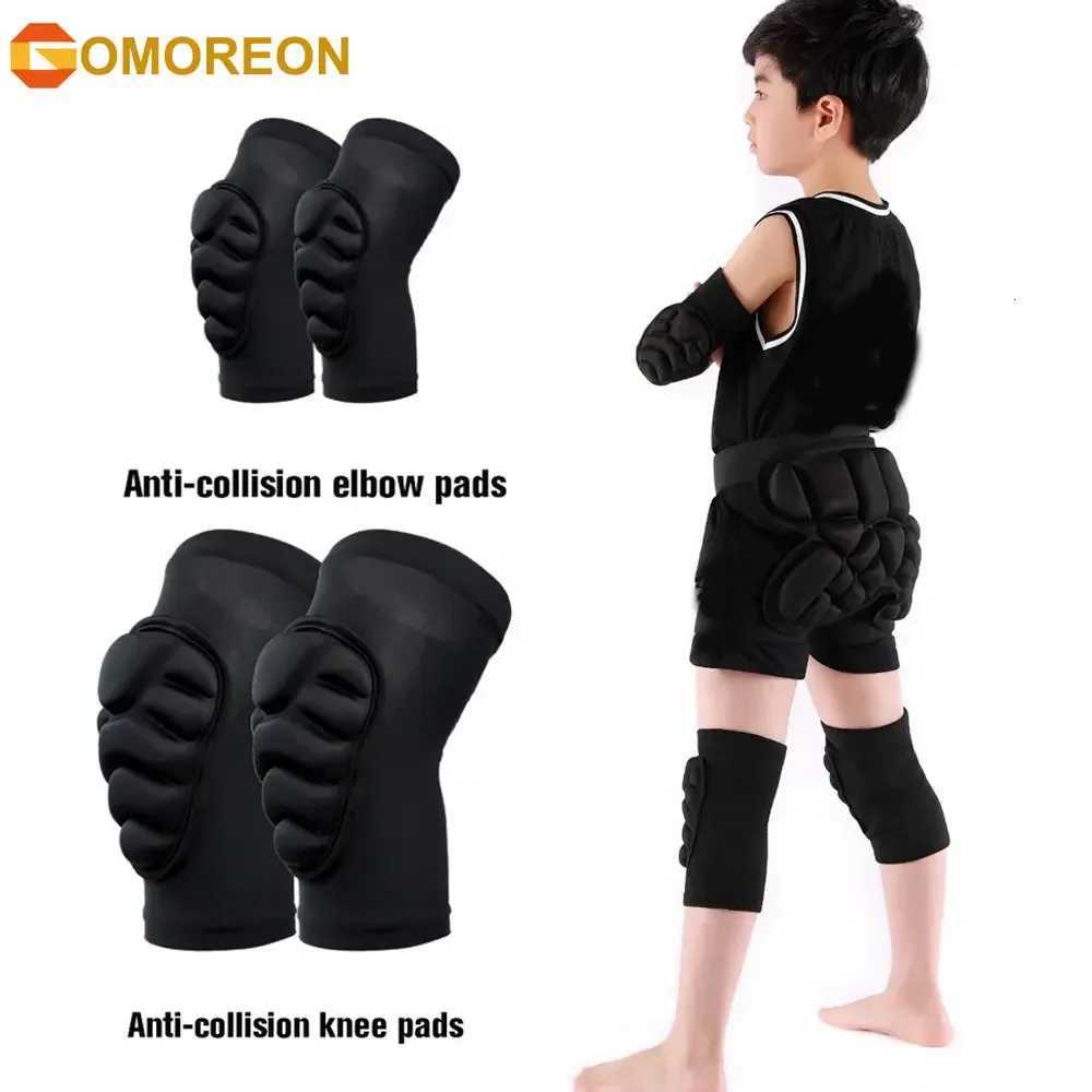 GOMOREON 1Pair Thick Sponge Kids Knee Pads Elbow Sleeves Guard Collision Avoidance Sport Protective Kneepad Skate Soccer CyclingW251024