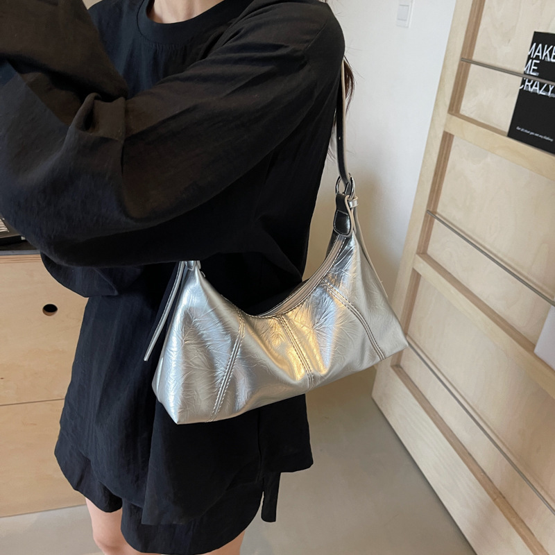 Luxury Brand Designer Bag Oil Wax Leather Crossbody Bag For Women 2025 New Trendy Large Capacity Versatile Shoulder Bag Textured Underarm Bag