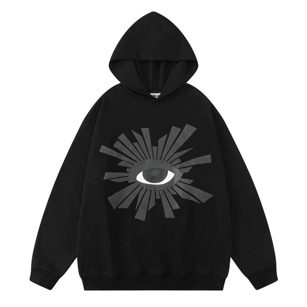 New Eye Foam Print Unisex Couple Trendy Fashionable Autumn Winter Hooded Sweatshirt