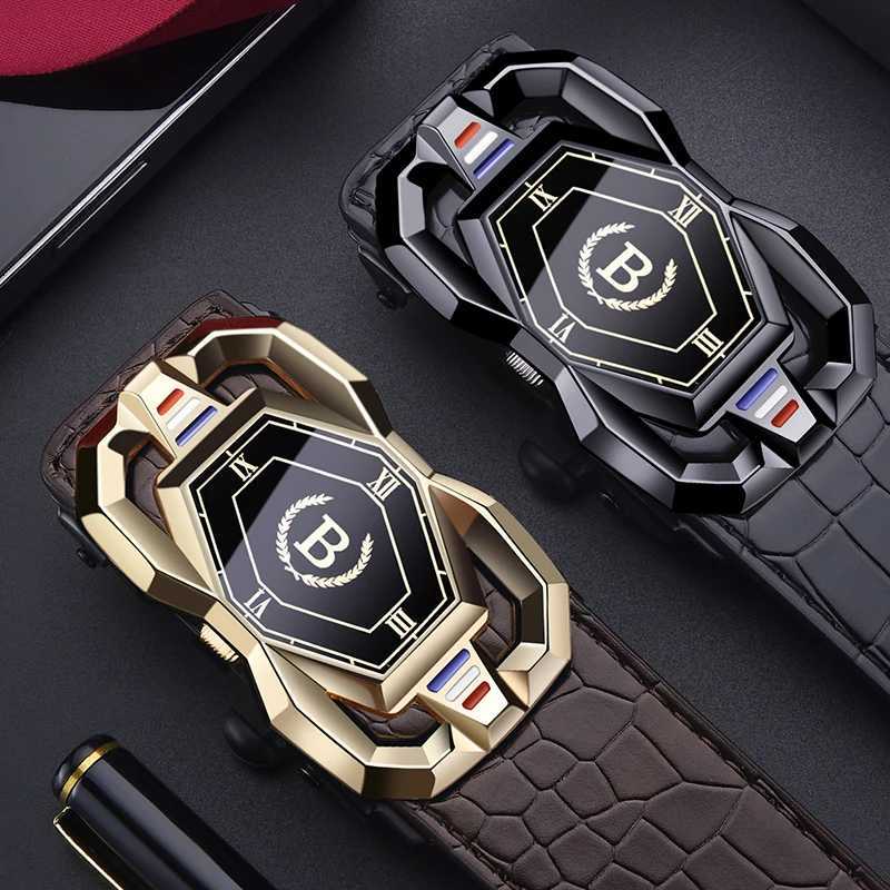 Highend And Atmospheric Mens Automatic Buckle Crocodile Pattern Belt New Mens Casual Wear Belt Fashion Youth Business Belt W251024