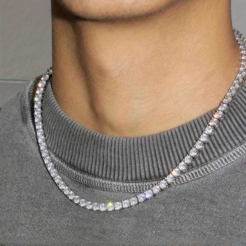 Elegant Cuban Chain Zircon Necklace Clavicle Chain CZ Diamonds Dazzling Shiny Bling Pendant Women Fashion Wedding JewelryXJ251024