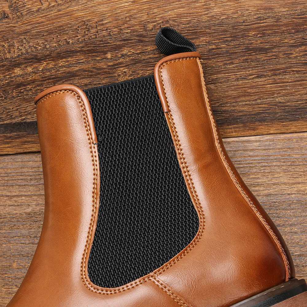 Soft Leather Men Chelsea Boots Ankle Boots Comfortable Men Boots W251024