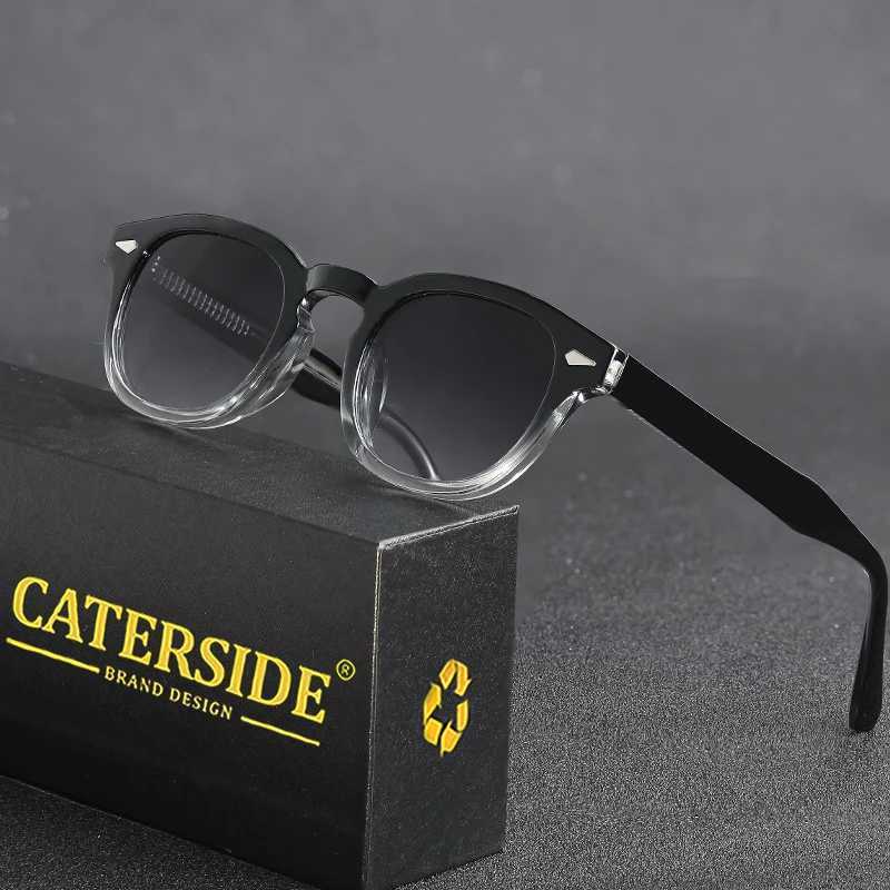 CATERSIDE Retro Round Men Sunglasses Punk Propionic Acid Pin Temple Luxury Sun Glasses Women Sports Leisure Party Eyewear UV400T251024