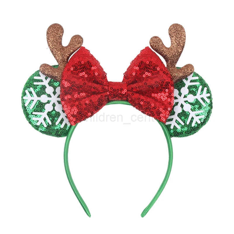 Disney Christmas Mickey Mouse Ear Headband with Shiny Bow - Festive Holiday Accessory for Parties & Decorations designer