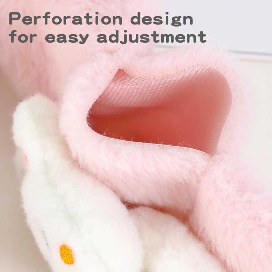 Girls Winter Warm Scarfs Thick Plush Cross Childrens Scarf Baby Bib Cute Cartoon Rabbit Faux Fur Cross Neckerchief Protection S Y251024