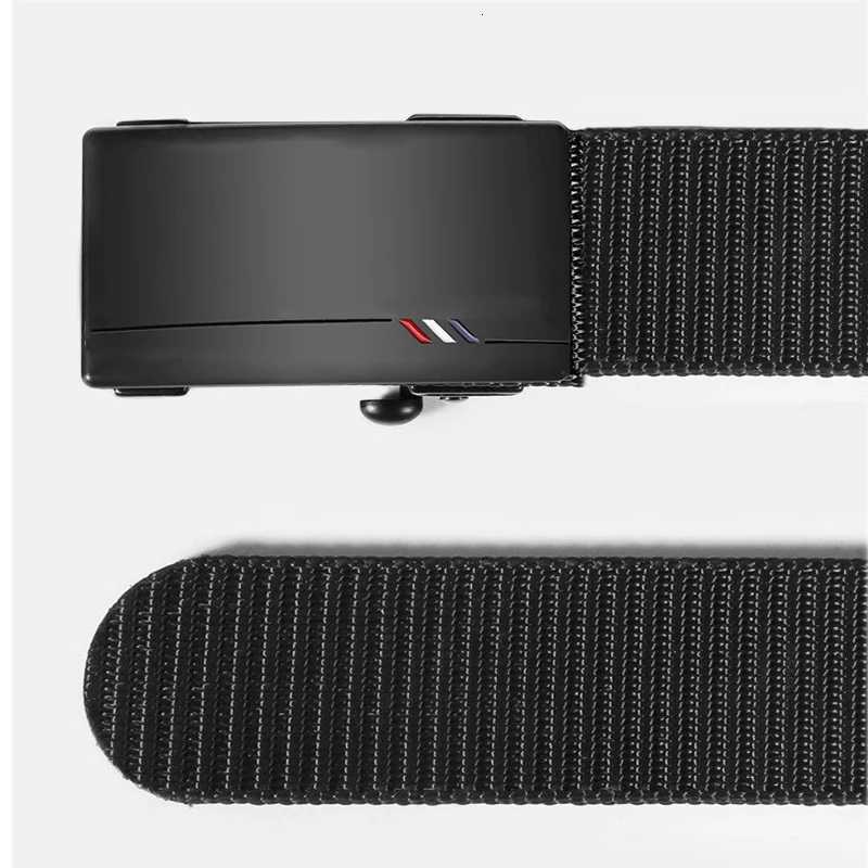 Mens Woven Belt Nylon Material Breathable Automatic Buckle Belt For Men Outdoor Sports And Leisure Strap Fashion Jeans Belt W251024