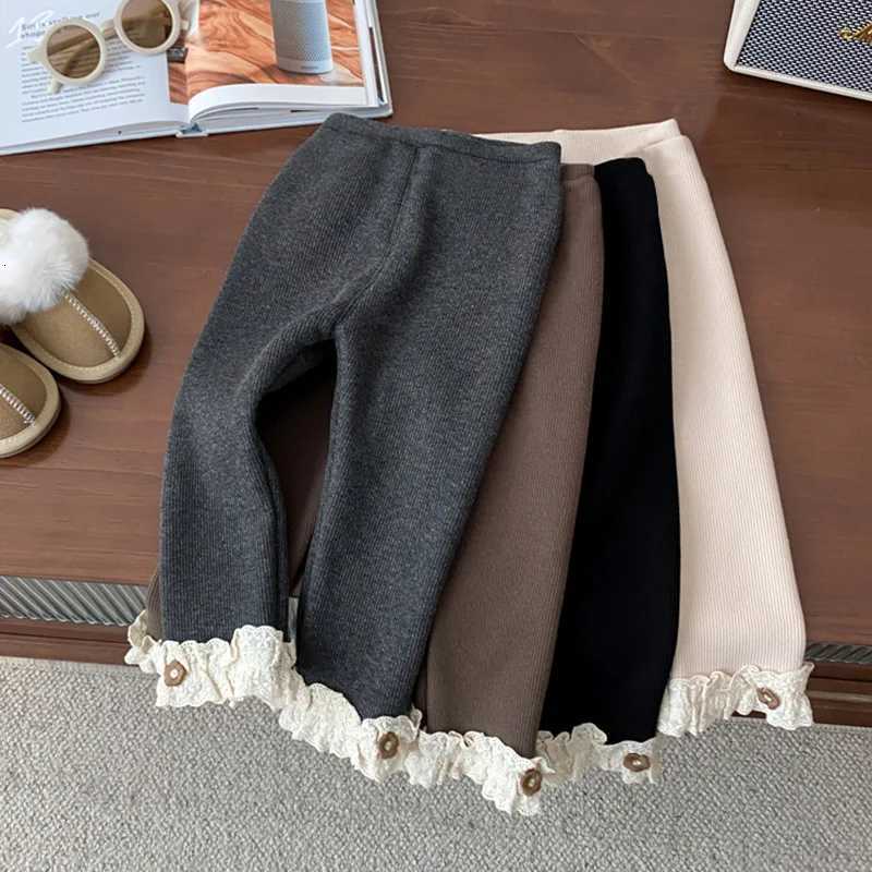 1pcs Autumn Winter Girls Leggings Korean Keep Warm Thermal Girl Pants Kids Velvet Leggings Causal Daily Children Tight PantsT251024