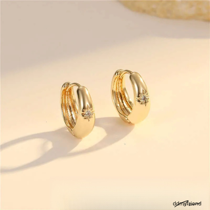Vintage Style Round Earrings For Women - Inlaid Zircon, Geometric Design, Colorful Accent Ddmyfriend