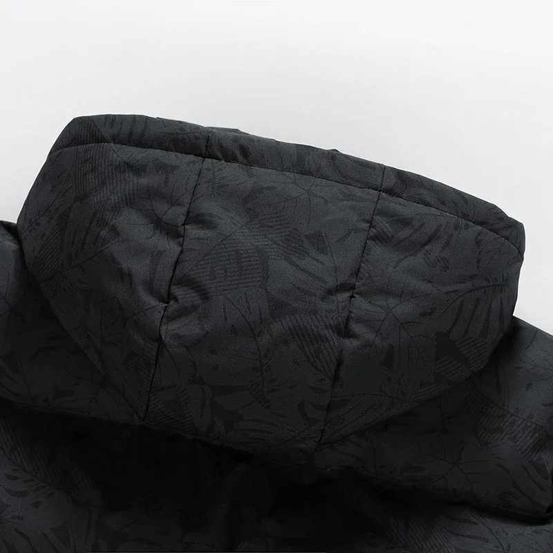 New Mens 3D Floral Print Parka Coat Winter Cotton Padded Jacket Men Hooded Warm Camouflage Thickened Down Cotton Padded Jackets Z251024