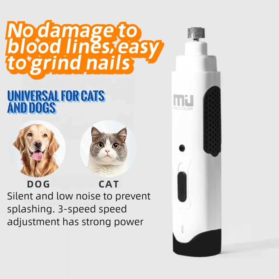 Rechargeable Nail Grinder for Dogs a Professional Tool for Painless Paw Grooming And Smoothing Suitable for Pets of All Sizes Z20251024